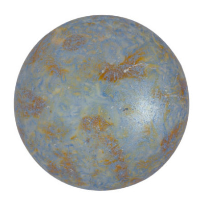 Cabochon Verre 25mm Opaque Blue Green Spotted (X1) 