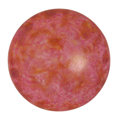 Cabochon Verre 25mm Opaque Rose Spotted (X1)