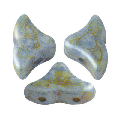 Perles Hélios® par Puca® 5x7mm Opaque Blue Green Spotted (x5gr) Perles Hélios® par Puca® 5x7mm Opaque Blue Green Spotted (x5gr)