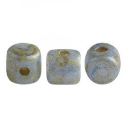 Perles Minos® Par Puca® Opaque Blue Green Spotted (x5gr) 