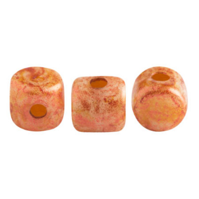Perles Minos® Par Puca® Opaque Salmon Spotted (x5gr) Perles Minos® Par Puca® Opaque Salmon Spotted (x5gr)