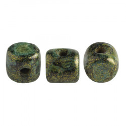 Perles Minos® Par Puca® Metallic Mat Green Spotted (x5gr)