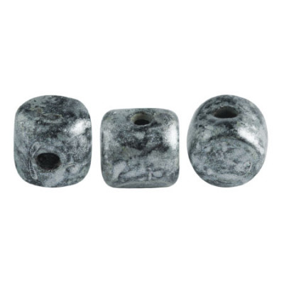 Perles Minos® Par Puca® Metallic Mat Old Silver Spotted (x5gr) 