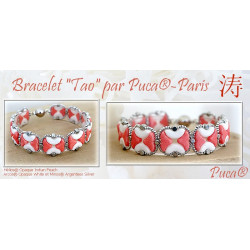 Kit Bracelet Tao par Puca® White Indian Peach