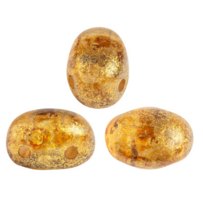  Perles Samos® par Puca® 5x7mm Crystal Gold Spotted (x5gr) 