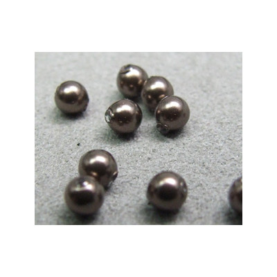 Perle ronde nacrée Swarovski 3mm Brown (x20)