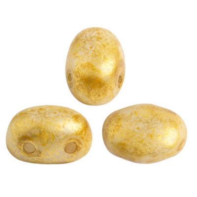  Perles Samos® par Puca® 5x7mm Opaque Beige Spotted (x5gr) 