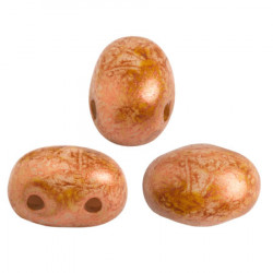  Perles Samos® par Puca® 5x7mm Opaque Salmon Spotted (x5gr) 