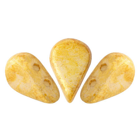 PERLES EN VERRE AMOS® PAR PUCA® 5X8 MM OPAQUE BEIGE SPOTTED (X5G)  