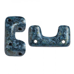 Perles Télos® par Puca® Metallic Mat Blue Spotted X5gr)  