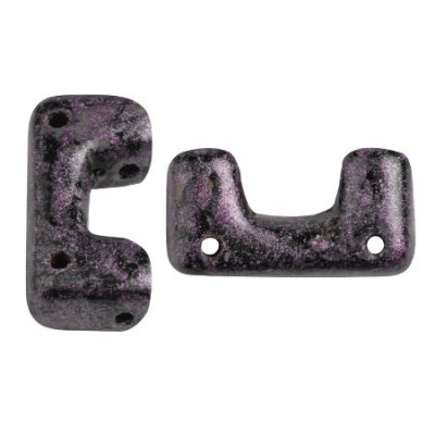 Perles Télos® par Puca® Metallic Mat Violet Spotted (X5gr)  