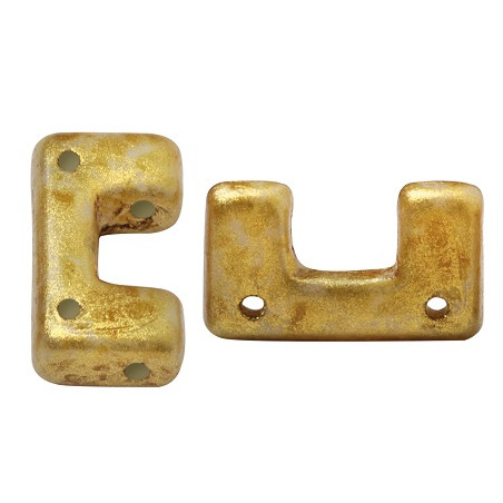 Perles Télos® par Puca® Metallic Mat Beige Spotted (X5gr)  