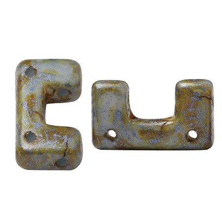 Perles Télos® par Puca® Opaque Blue Green Spotted (X5gr) 