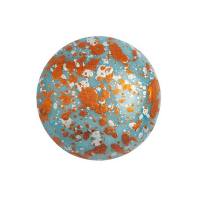 Cabochon Verre 18mm Opaque Aqua Tweedy (X1) 