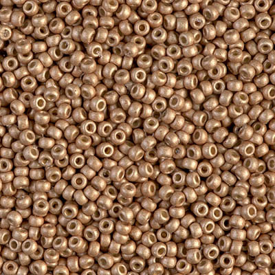 R11-4204F Rocailles 11/0 Galva Duracoat - Mat Champagne (x 10gr) R11-4204F Rocailles 11/0 Galva Duracoat - Mat Champagne (x 10gr)