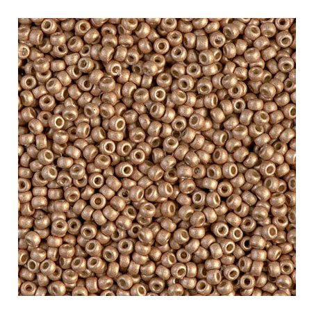 R11-4204F Rocailles 11/0 Galva Duracoat - Mat Champagne (x 10gr)  