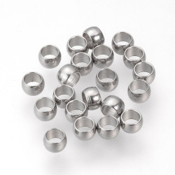 Perles à écraser En Acier Inoxydable 3mm (x10)