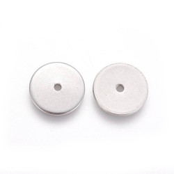 Perles Disque Plat en Acier 5x0.8x1.2mm (x1)