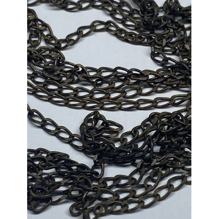 Chaîne gourmette Bronze 2x3mm (x1m)