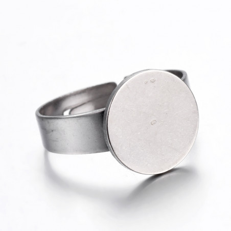 Support de Bague Acier inoxydable Plateau 12mm (X1)