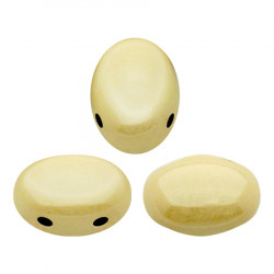 Perles Samos® par Puca® 5x7mm Opaque Ivory Ceramic Look (x5gr) 