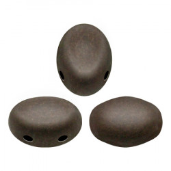  Perles Samos® par Puca® 5x7mm Dark Bronze Mat (x5gr) 