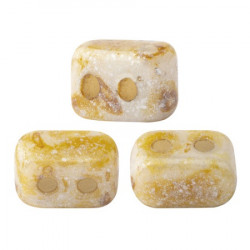 Perles Ios® par Puca® 5,5x2,5 mm Opaque Ivory Spotted (x5g) 