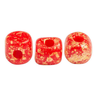 Perles Minos® Par Puca® Opaque Coral Red Splash (x5gr) 