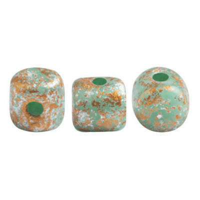 Perles Minos® Par Puca® Opaque Green Turquoise Tweedy (x5gr)  