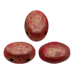  Perles Samos® par Puca® 5x7mm Opaque Coral Red Bronze (x5gr)