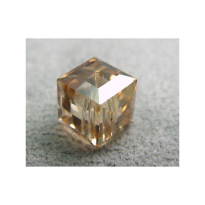 Perle cube en cristal Swarovski 5601 8mm Golden Shadow (x1)