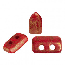 Perles Piros ® par Puca® Opaque Coral Red Bronze (X5gr)