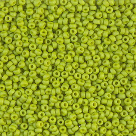 R11-2316 Rocailles 11/0 Opaque Lime Mat (x10gr)