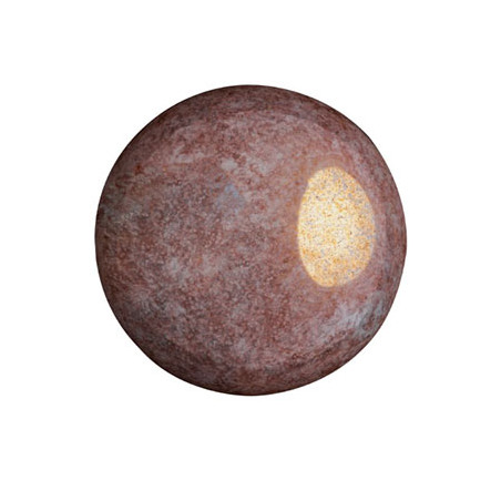 Cabochon Verre 18mm Opaque Mix Violet Gold Ceramic Look (X1)  