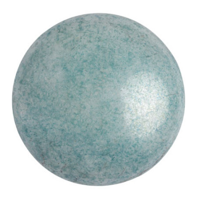 Cabochon Verre 25mm Opaque Blue Ceramic Look (X1)