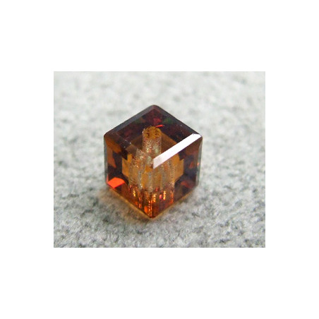 Perle cube en cristal Swarovski 5601 4mm Crystal Copper (x1)