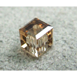 Perle cube en cristal Swarovski 5601 4mm Crystal Golden Shadow (x1)