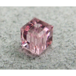 Perle cube en cristal Swarovski 5601 4mm Light Rose (x1)