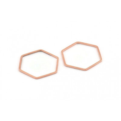 Support Hexagone Rose 25x1mm (x1)  