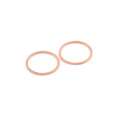 Support Rond Doré à l'or fin Rosé 20mm (x1) Support Rond Doré à l'or fin Rosé 20mm (x1)