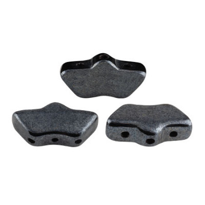 Perles Delos® 6x11mm Jet Hematite par Puca® (5gr) Perles Delos® 6x11mm Jet Hematite par Puca® (5gr)