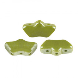 Perles Delos® 6x11mm Opaque Green Luster par Puca® (5gr) 