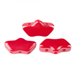 Perles Delos® 6x11mm Opaque Red Coral Luster par Puca® (5gr) 