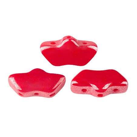 Perles Delos® 6x11mm Opaque Red Coral Luster par Puca® (5gr) 