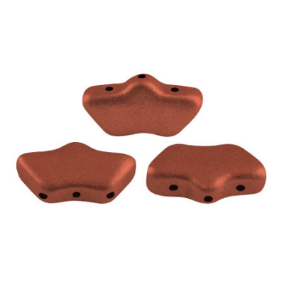 Perles Delos® 6x11mm Bronze Red Mat par Puca® (5gr)  