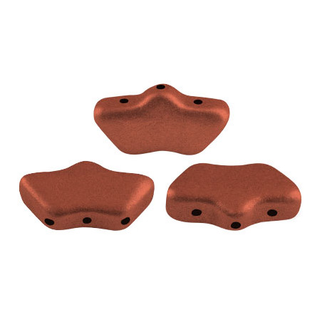 Perles Delos® 6x11mm Bronze Red Mat par Puca® (5gr)  