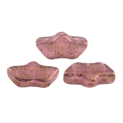 Perles Delos® 6x11mm Dark Pink Opal Bronze par Puca® (5gr) 