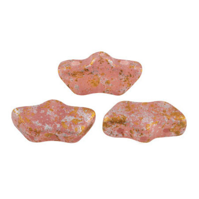 Perles Delos® 6x11mm Dark Pink Opal Tweedy par Puca® (5gr) 