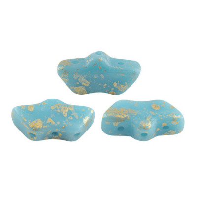 Perles Delos® 6x11mm Opaque Aqua Splash par Puca® (5gr) Perles Delos® 6x11mm Opaque Aqua Splash par Puca® (5gr)