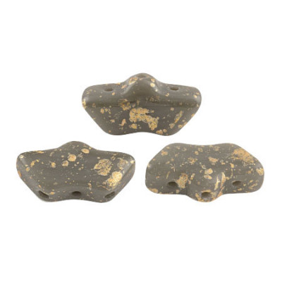 Perles Delos® 6x11mm Opaque Dark Grey Splash par Puca® (5gr) Perles Delos® 6x11mm Opaque Dark Grey Splash par Puca® (5gr)